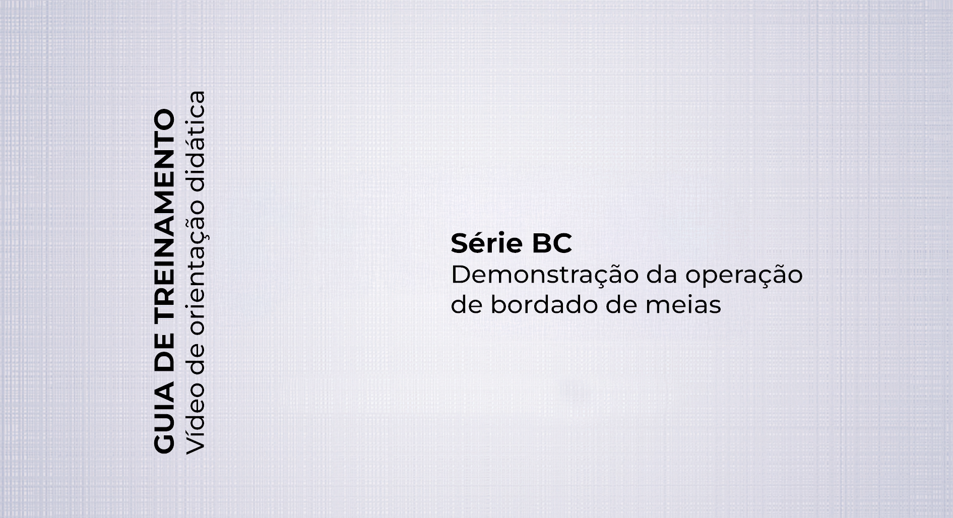 Demonstração da operação de bordado de meias