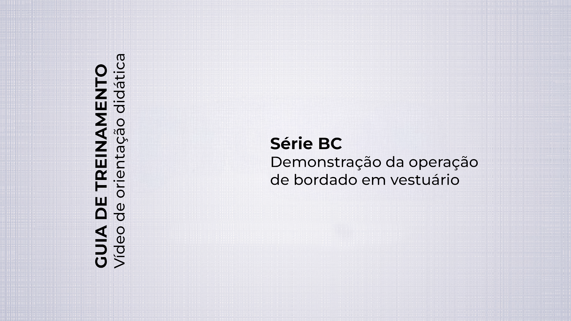 Demonstração da operação de bordado de vestuário